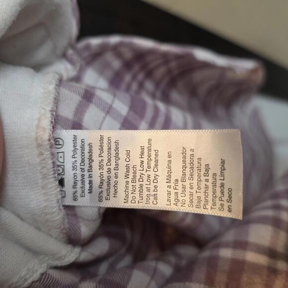 Jachs Girlfriend Women's Purple Plaid Button-Up Shirt- XL - Picture 3 of 9